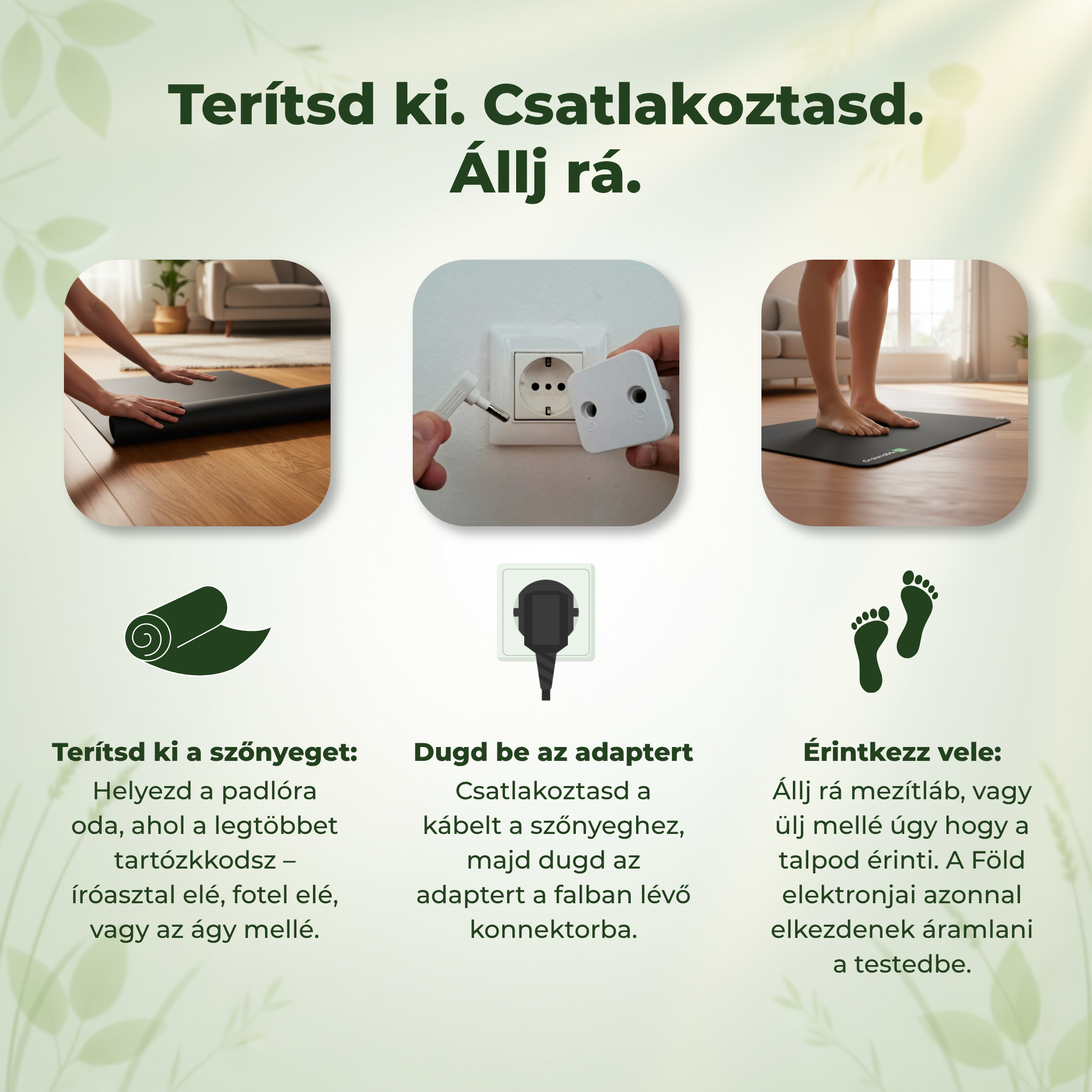 GroundMe™ - Földelő Szőnyeg
